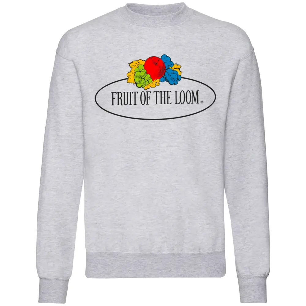 Fotl Vintage Set-in Sweat Large Logo Print Sweater - Fruit Of The Loom